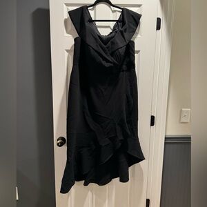 Formal black off the shoulder gown
